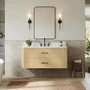 Wyndham Collection Francesca WM 48" Wall Mounted Single Basin Vanity Set with Cabinet and Quartz Vanity Top