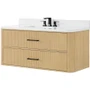 Wyndham Collection Francesca WM 48" Wall Mounted Single Basin Vanity Set with Cabinet and Quartz Vanity Top