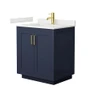 Wyndham Collection Miranda 30" Free Standing Single Basin Vanity Set with Cabinet and Quartz Vanity Top