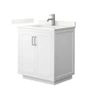 Wyndham Collection Miranda 30" Free Standing Single Basin Vanity Set with Cabinet and Quartz Vanity Top