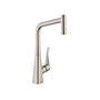 Hansgrohe Metris 1.75 GPM Pull-Out Kitchen Faucet HighArc Spout with Magnetic Docking and Locking Spray Diverter