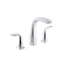 Kohler Refinia Double Handle Deck Mounted Roman Tub Filler Less Valve and Diverter