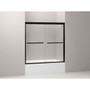 Kohler | Gradient™ sliding bath door, 58-1/16" H x 59-5/8" W, with 1/4" thick Crystal Clear glass