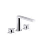 Kohler Composed Widespread Bathroom Faucet with Cross Handles and Pop-Up Drain