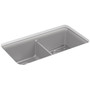 Kohler |Cairn® 33-1/2" x 18-5/16" x 9-1/2" Neoroc® under-mount double-equal kitchen sink with sink rack