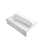 Kohler Villager Collection 60" Three Wall Alcove Bath Tub with Extra 4" Ledge and Left Hand Drain