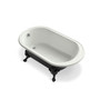 Kohler Iron Works Collection 66" Clawfoot Bath Tub with Black Exterior, Less Feet