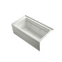 Kohler Archer Collection 60" Three Wall Alcove Jetted Whirlpool Bath Tub with Right Side Drain