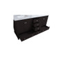 Royal Keys 72" Solid Wood Double Sink Bathroom Vanity With Quartz Top