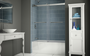 Fleurco | Gemini 60 Tub Bypass, Frameless Sliding Doors Brushed Nickel