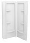 Fleurco white 38 by 72 inch shower wall panel with Lucite and fiberglass reinforcement