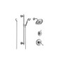 Brizo Baliza Thermostatic Shower System with Rain Shower Head, Hand Shower with Slide Bar, and 3 Function Diverter