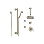 Brizo Baliza Thermostatic Shower System with Rain Shower Head, Hand Shower with Slide Bar, 6 Function Diverter, and 2 Body Sprays