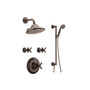 Brizo Sensori Custom "X" Thermostatic Shower System with Showerhead, Volume Controls, and Handshower - Valves Included