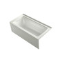 Kohler Archer Three Wall Alcove Soaking Tub with Left Hand Drain and Integral Apron