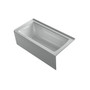 Kohler Archer Three Wall Alcove Soaking Tub with Left Hand Drain and Integral Apron