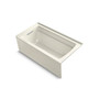 Kohler Archer Collection 60" Three Wall Alcove Soaker Bath Tub with Armrests, Lumbar Support and Left Drain