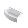 Kohler Expanse Bath Tub 60" x 30" - 36" Acrylic Soaking for Three Wall Alcove Installations with Integral Curved Apron and Left Drain