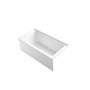 Kohler Underscore 60" Soaking Bathtub for Three Wall Alcove Installation with Right Drain and 68 Gallon Water Capacity