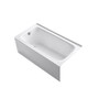 Kohler Bancroft Collection 60" Three Wall Alcove Soaking Bath Tub with Left Hand Drain