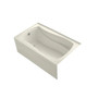 Kohler Mariposa Collection 60" Three Wall Alcove Soaking Bath Tub with Left Hand Drain, Apron, Tile Flange and Textured Bottom