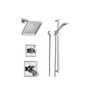 Delta Monitor  17 Series Dual Function Pressure Balanced Shower System with Integrated Volume Control, Shower Head, and Hand Shower - Includes Rough-In Valves