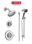 Delta Monitor 14 Series Single  Function  Pressure Balanced Shower System with Shower Head, and Hand Shower - Includes Rough-In Valves