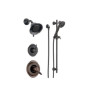 Delta Monitor 17 Series Dual Function Pressure Balanced Shower System with Integrated Volume Control, Shower Head, and Hand Shower - Includes  Rough-In Valves
