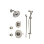 Delta Monitor 14 Series Single Function Pressure Balanced Shower System with Shower Head, 2 Body Sprays and Hand Shower - Includes Rough-In Valves