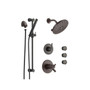 Delta Trinsic Thermostatic Shower System with Shower Head, Shower Arm, Hand Shower, Slide Bar, Bodysprays, Hose, Valve Trim and MultiChoice Rough-In