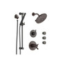 Delta Trinsic Thermostatic Shower System with Shower Head, Shower Arm, Hand Shower, Slide Bar, Bodysprays, Hose, Valve Trim and MultiChoice Rough-In