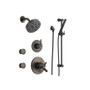 Delta Monitor 17 Series Dual Function Pressure Balanced Shower System with Integrated Volume Control, Shower Head, 2 Body Sprays and Hand Shower - Includes Rough-In Valves : Trinsic