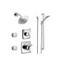 Delta Monitor 17 Series Dual Function Pressure Balanced Shower System with Integrated Volume Control, Shower Head, 2 Body Sprays, Hand Shower and Valves