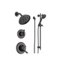 Delta Monitor 17 Series Dual Function Pressure Balanced Shower System with Integrated Volume Control, Shower Head, and Hand Shower - Includes Rough-In Valves: Linden