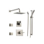 Delta Monitor 14 Series Single Function Pressure Balanced Shower System with Shower Head, 2 Body Sprays and Hand Shower - Includes Rough-In Valves - Vero