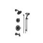 Delta Monitor 14 Series Pressure Balanced Tub and Shower System with Shower Head, Hand Shower, and Slide Bar - Includes Rough-In Valves - Linden