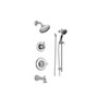 Delta Monitor 14 Series Pressure Balanced Tub and Shower System with Shower Head, Hand Shower, and Slide Bar - Includes Rough-In Valves - Linden