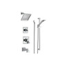 Delta Monitor 17 Series Pressure Balanced Tub and Shower System with Volume Control, Shower Head, Hand Shower, and Slide  Bar