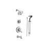 Delta Monitor 17 Series Pressure Balanced Tub and Shower System with Volume Control, Shower Head, Hand Shower, and Slide Bar - Includes Rough-In Valves - Linden