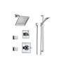 Delta Monitor 14 Series Single Function Pressure Balanced Shower System with Shower Head, 2 Body Sprays and Hand Shower - Includes Rough-In Valves - Dryden