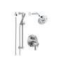 Delta Trinsic Pressure Balanced Shower System with Shower Head, Shower Arm, Hand Shower, Slide Bar Hose, Valve Trim and MultiChoice Rough-In