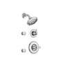 Delta Monitor 14 Series Single Function Pressure Balanced Shower System with Shower Head, and 2 Body Sprays - Includes Rough-In Valves - Linden