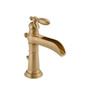 Delta Victorian Single Hole Waterfall Bathroom Faucet with Pop-Up Drain Assembly