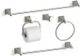 Kohler Memoirs Stately 24" Towel Bar, 18" Towel Bar, Towel Ring, Tissue Holder and Robe Hook