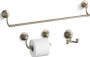 Kohler Bancroft 24" Towel Bar, Tissue Holder and Robe Hook