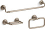 Kohler Artifacts 24" Towel Bar, Towel Ring, and Pivoting Toilet Paper Holder Bundle