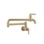 Delta Broderick 4 GPM Wall Mounted Double Handle Pot Filler Faucet with Brass Handles