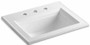 Kohler Memoirs Stately 17" Drop In Bathroom Sink with 3 Holes Drilled and Overflow