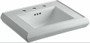 Kohler Memoirs Classic 24" Fireclay Pedestal Bathroom Sink with 3 Holes Drilled and Overflow