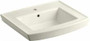 Kohler Archer 24" Pedestal Bathroom Sink with 1 Hole Drilled and Overflow